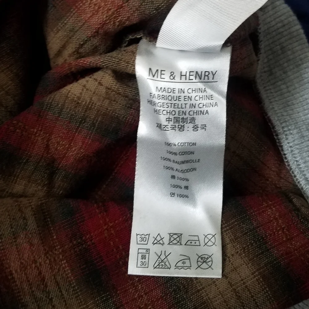 Me & Henry Plaid Polo Onesie Bodysuit 6-9m